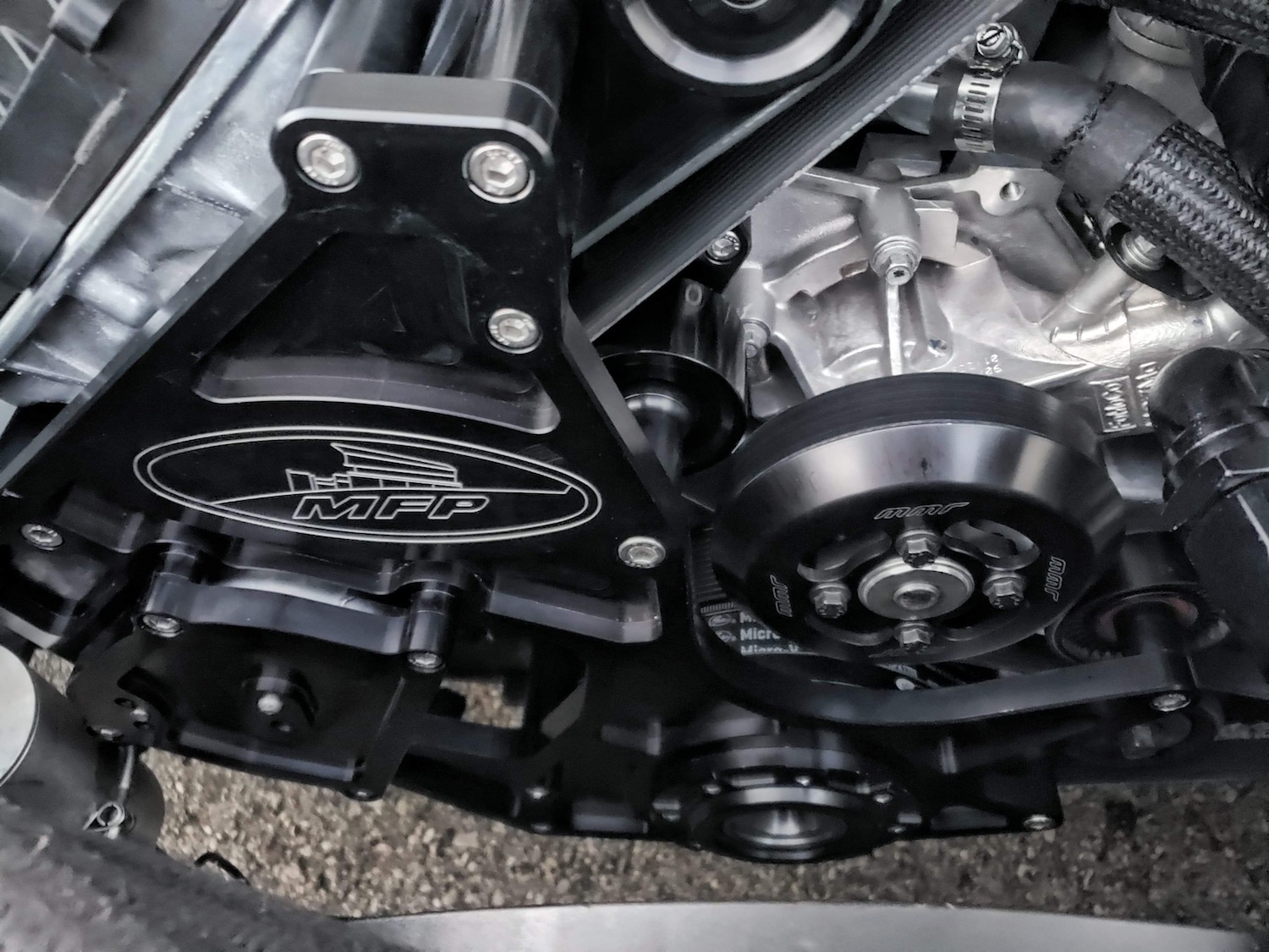 Main Force Performance Coyote Edelbrock Crank Support 8 Rib (2011-2023  Mustang GT) MFP-CS-MUS-EDB8